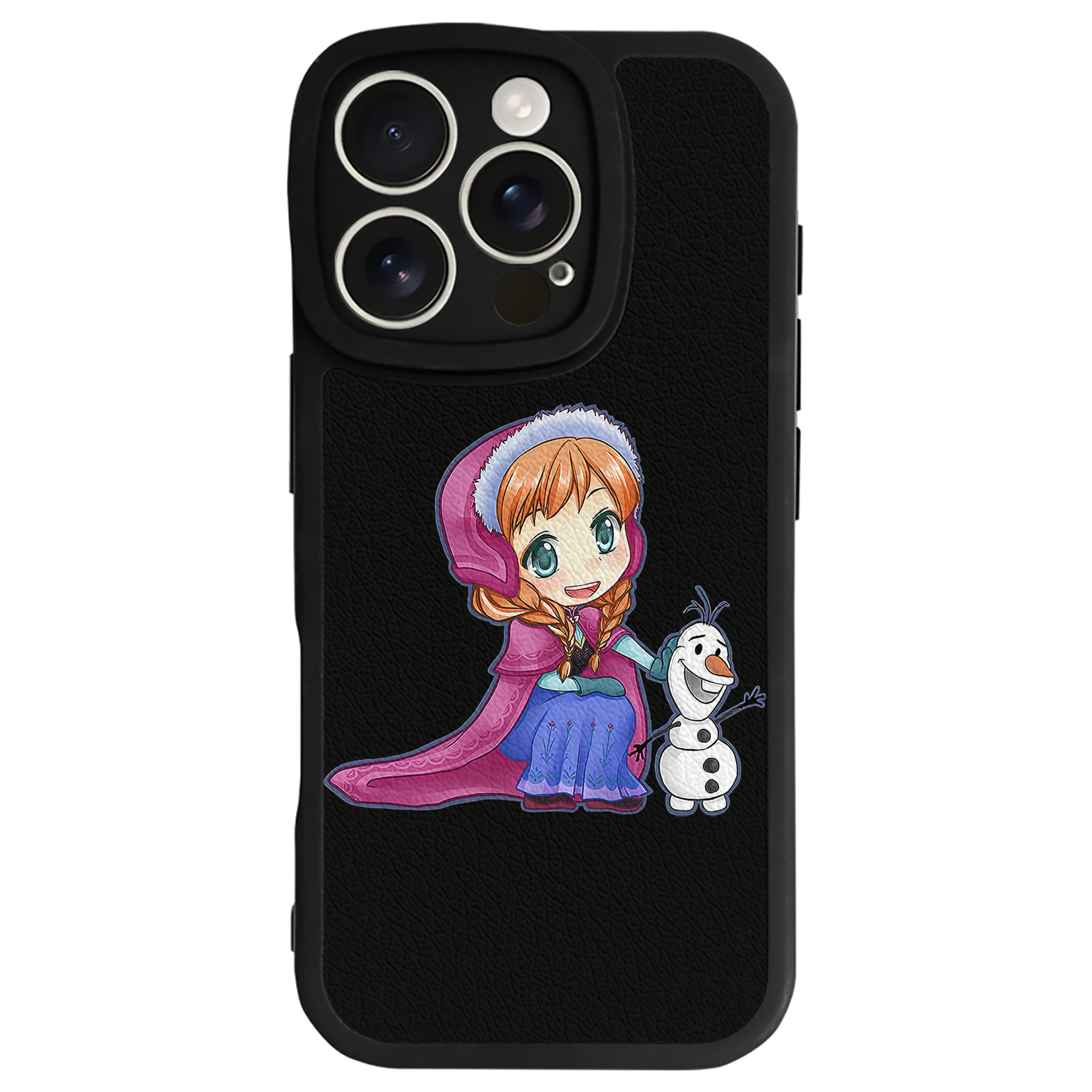（画像用） アナと雪の女王 アンナ エルサ Frozen Anna Elsa 【iPhone 16シリーズ対応】シリコンスマホケース（レザー調） 材質：シリコン
